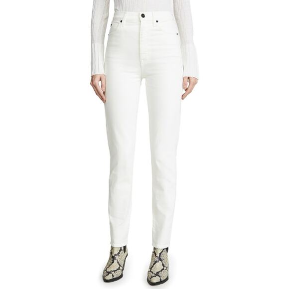 SLVRLAKE Beatnik Slim Fit High Rise Jeans White Wash Women's Size 27 - Picture 2 of 16